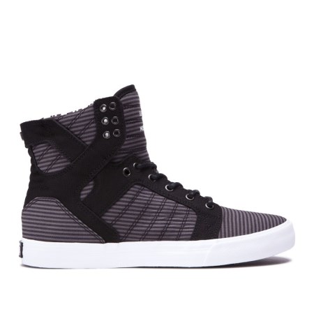 Supra Skytop Mens High Tops Shoes Black UK 02XOC